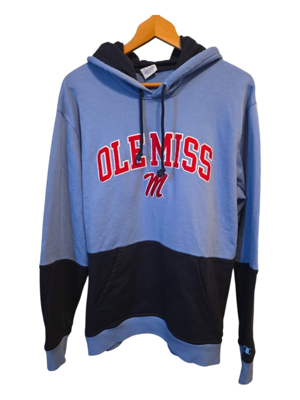 OLE MISS Light Blue & Navy Hoodie Sweatshirt